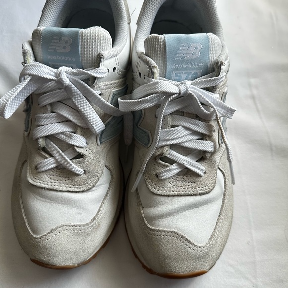 New Balance Shoes - New Balance White and Gray Athletic Sneakers